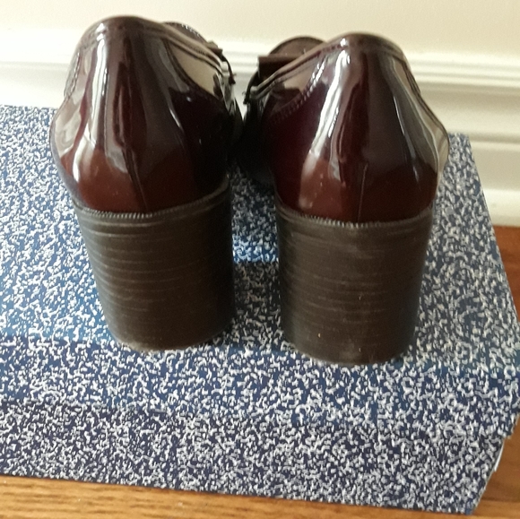 Burgundy Lamé Oxford shoes - Picture 3 of 4